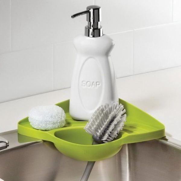 Umbra Cove Sink Corner Shelf, Avocado