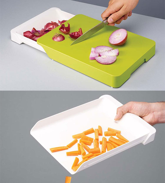 Joseph Joseph Cut and Collect Board With Integrated Draw
