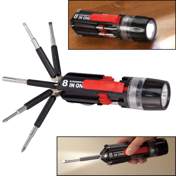8 in 1 Screwdriver Flashlight