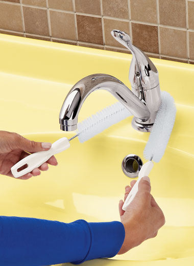 Sink and Faucet Brush Set