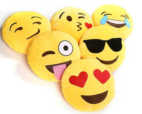 Smiley emoticon pillow